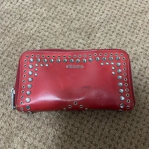 Prada Saffiano Vernice Leather Continental Wallet